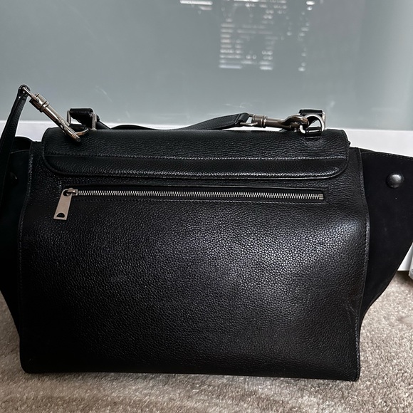 Celine Trapeze Bag black leather and suede - Picture 5 of 16